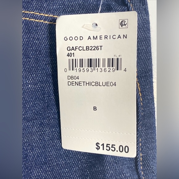Good American x Calik Denim WOMEN’S DENIM ETHICAL BLUE 04 JEANS Sz 6-12 NEW NWT! - Picture 5 of 9